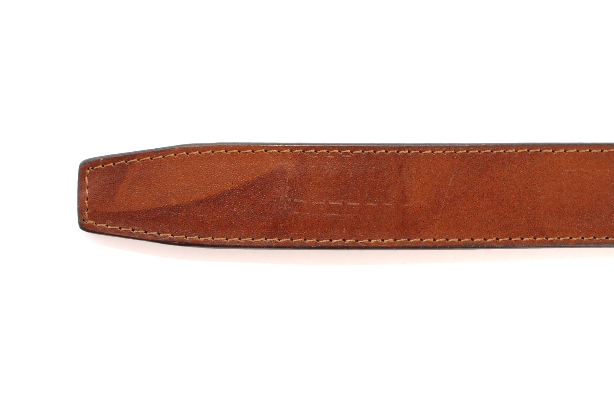 **FACTORY SECOND** 1.25" Marbled Tan Vegetable Tanned Leather Strap - Image 7
