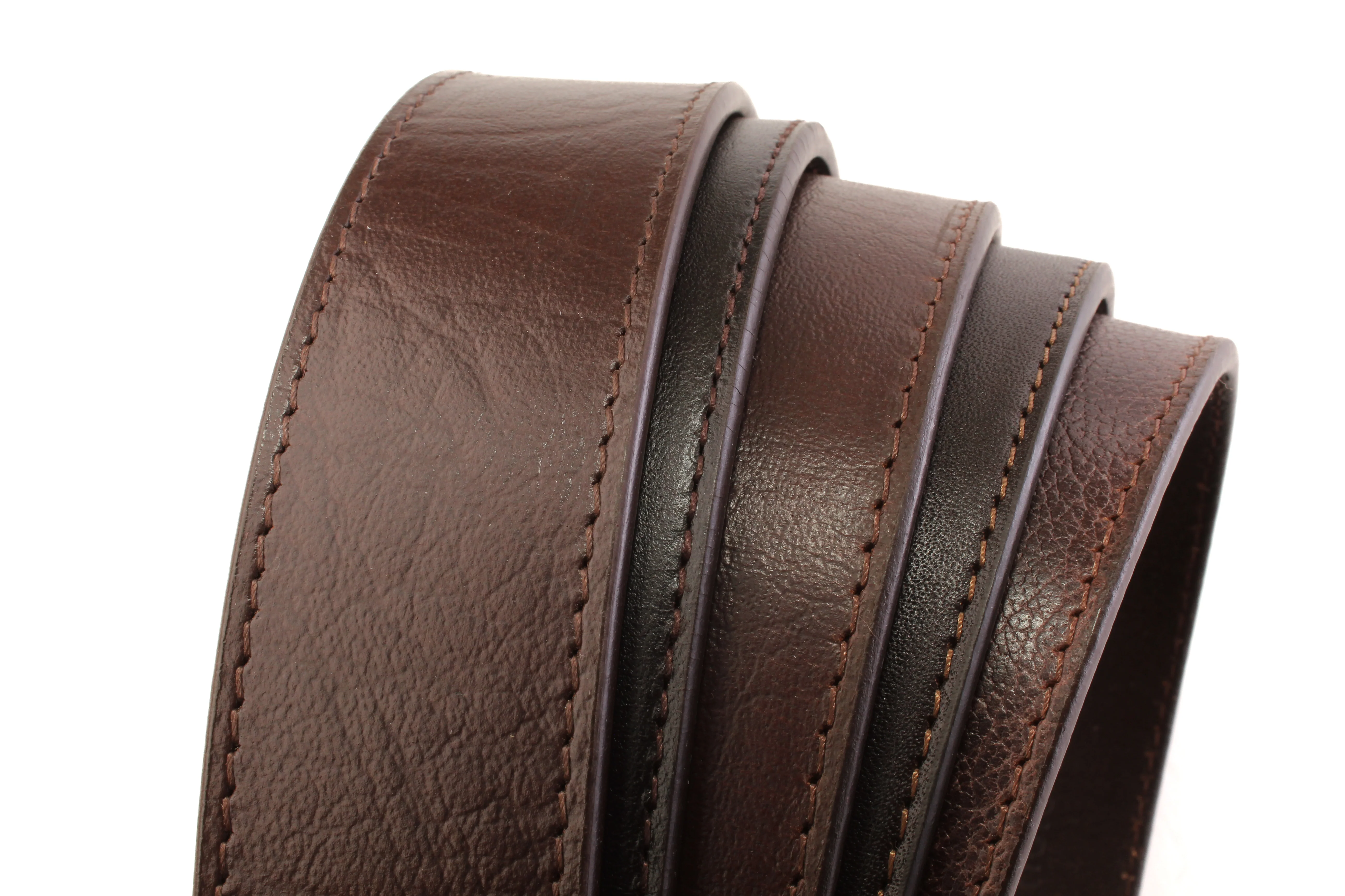 **FACTORY SECOND** 1.5" Brown Casual Leather - Mystery Strap - Image 4