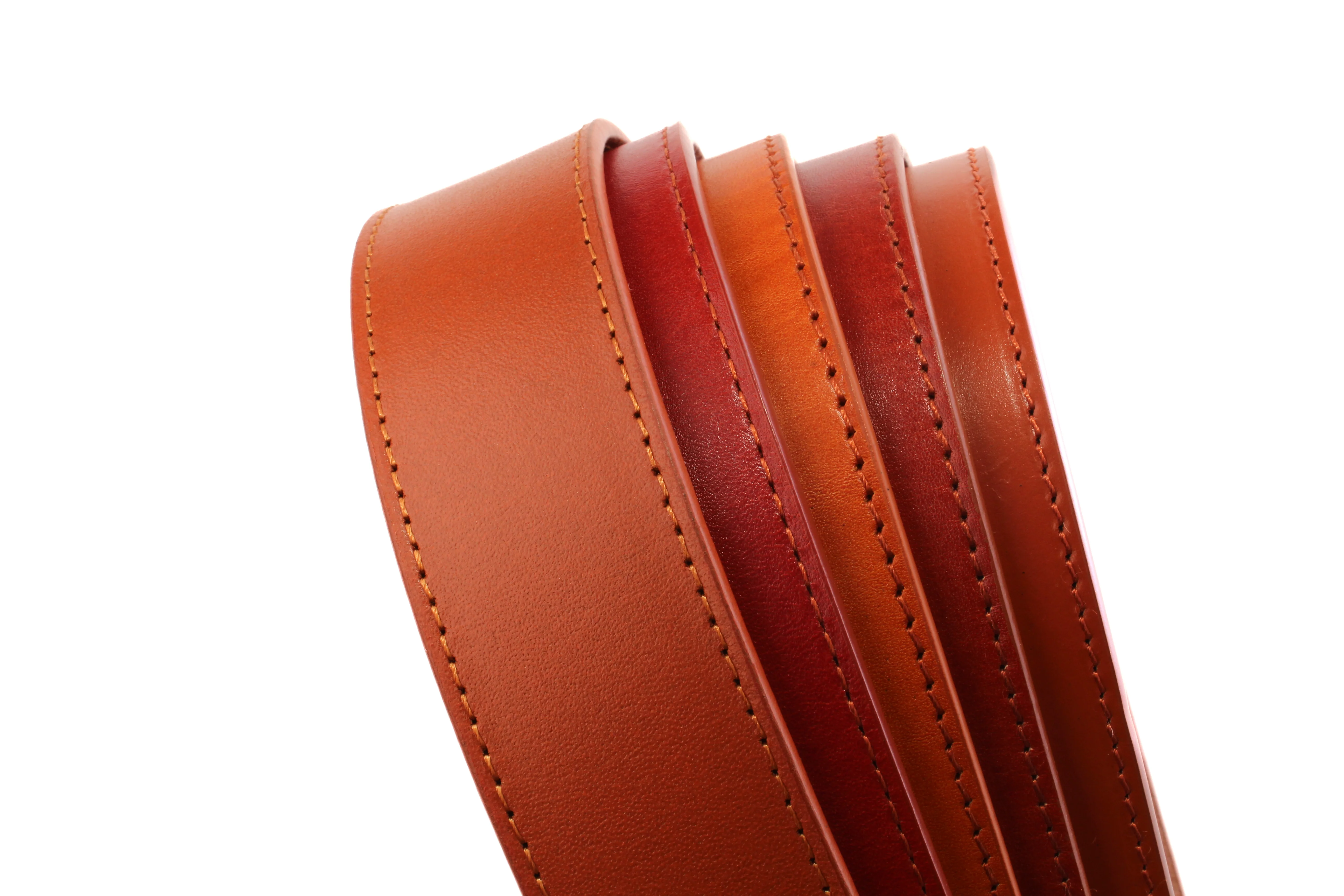 **FACTORY SECOND** 1.5" Saddle Tan Casual Leather - Mystery Strap - Image 3