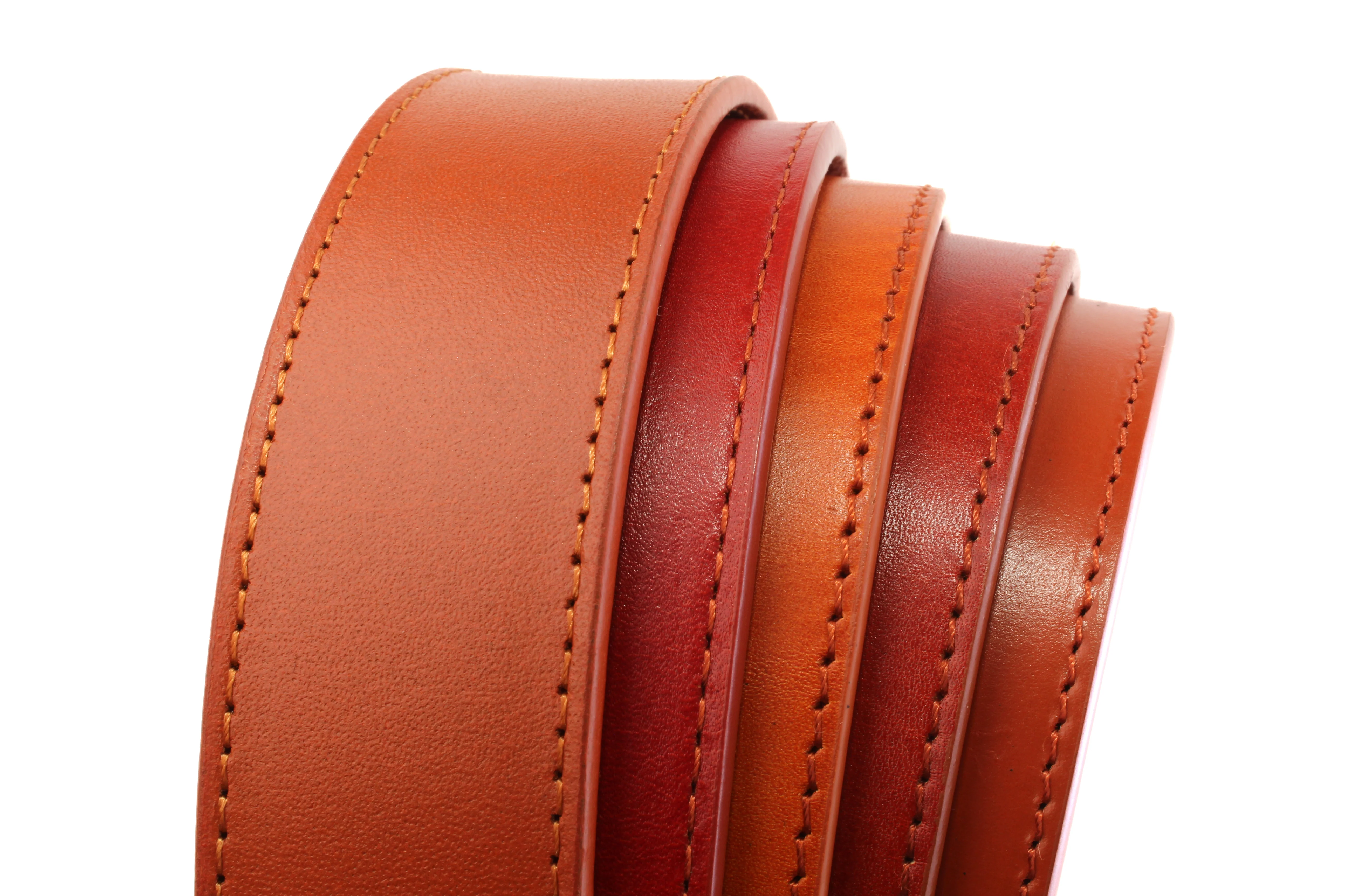 **FACTORY SECOND** 1.5" Saddle Tan Casual Leather - Mystery Strap - Image 4