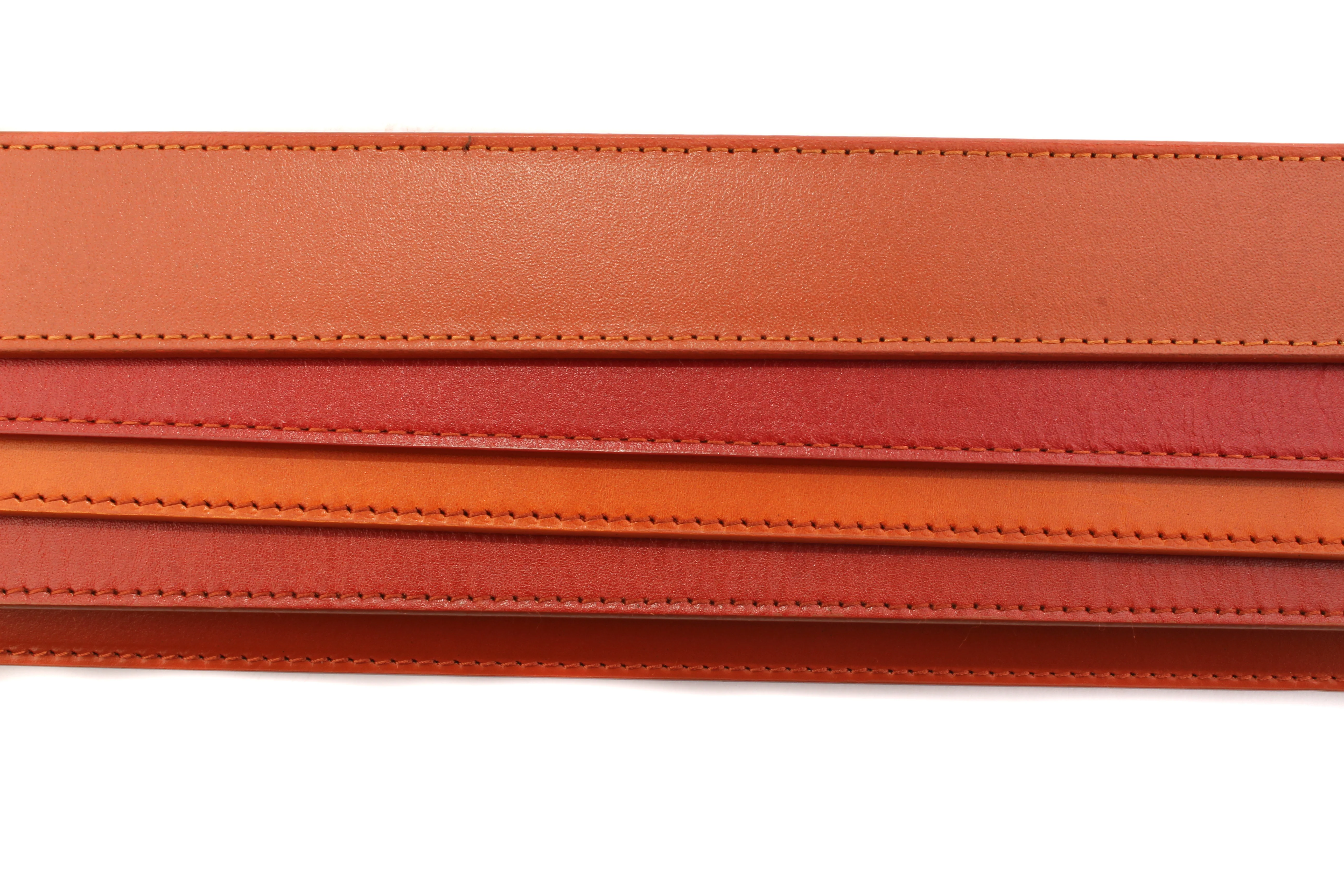 **FACTORY SECOND** 1.5" Saddle Tan Casual Leather - Mystery Strap - Image 5