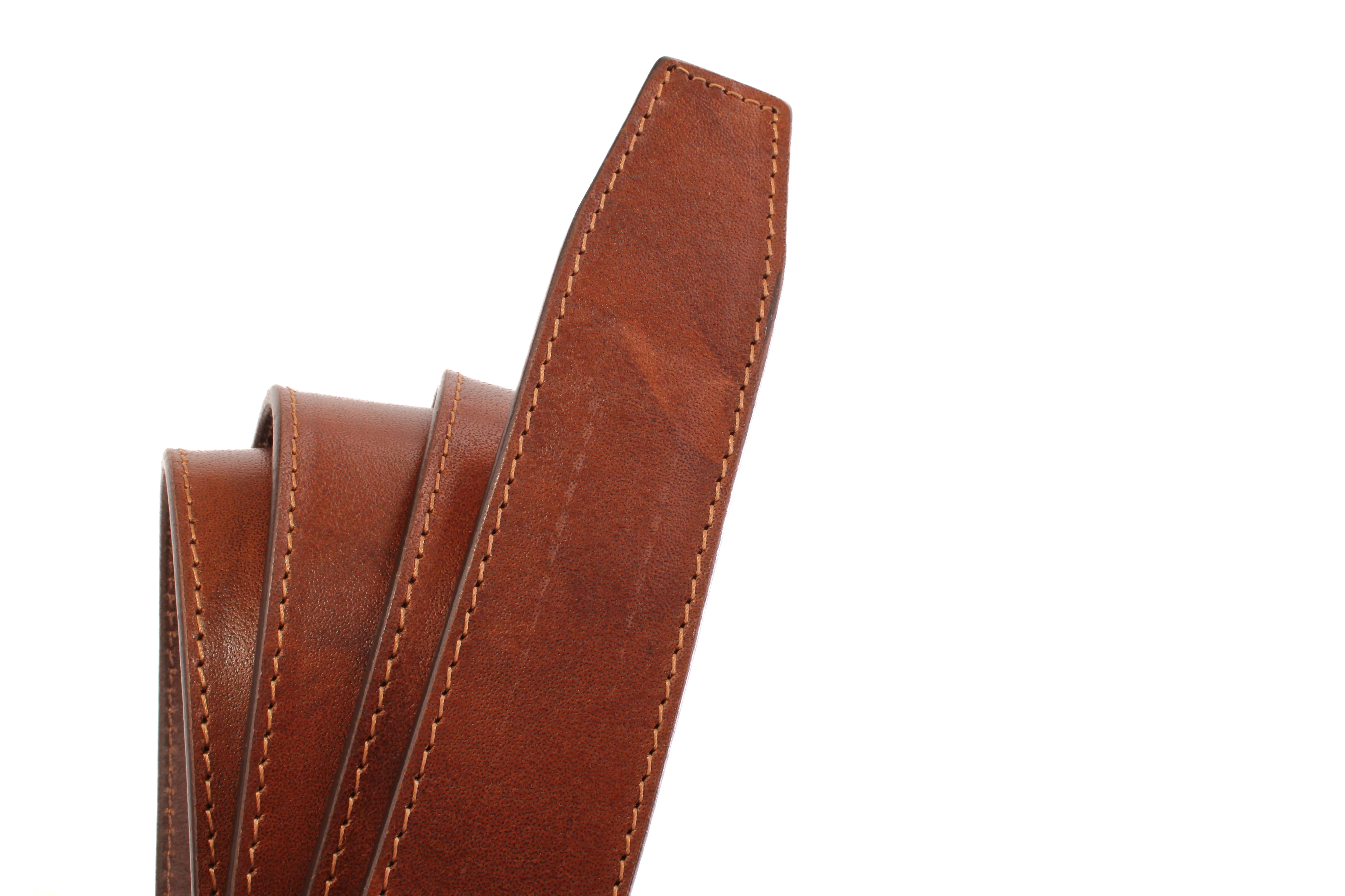 **FACTORY SECONDS** 1.5" Marbled Tan Vegetable Tanned Leather Strap - Image 11