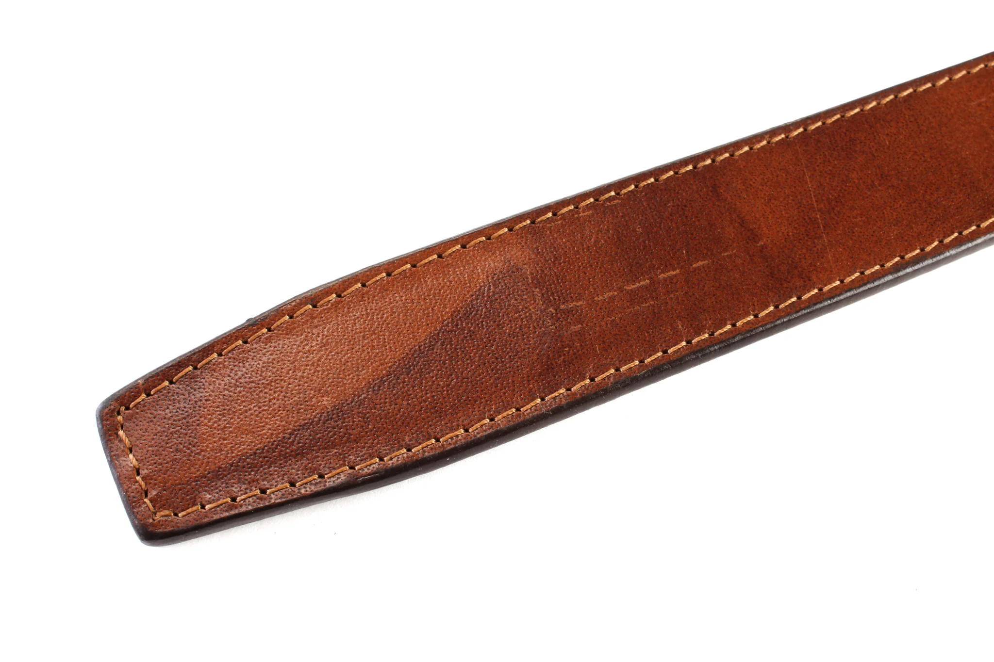 **FACTORY SECONDS** 1.5" Marbled Tan Vegetable Tanned Leather Strap - Image 7