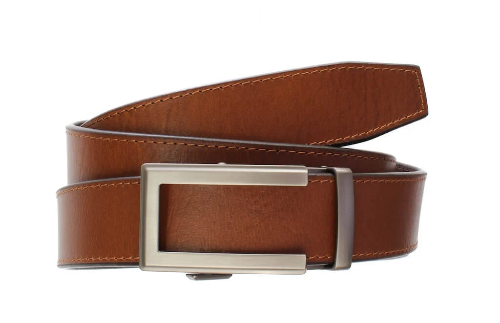 - FLASH SALE- 1.5" Tan Buffalo 🦬 Veg Tanned Leather w/ Gunmetal Buckle - Image 4
