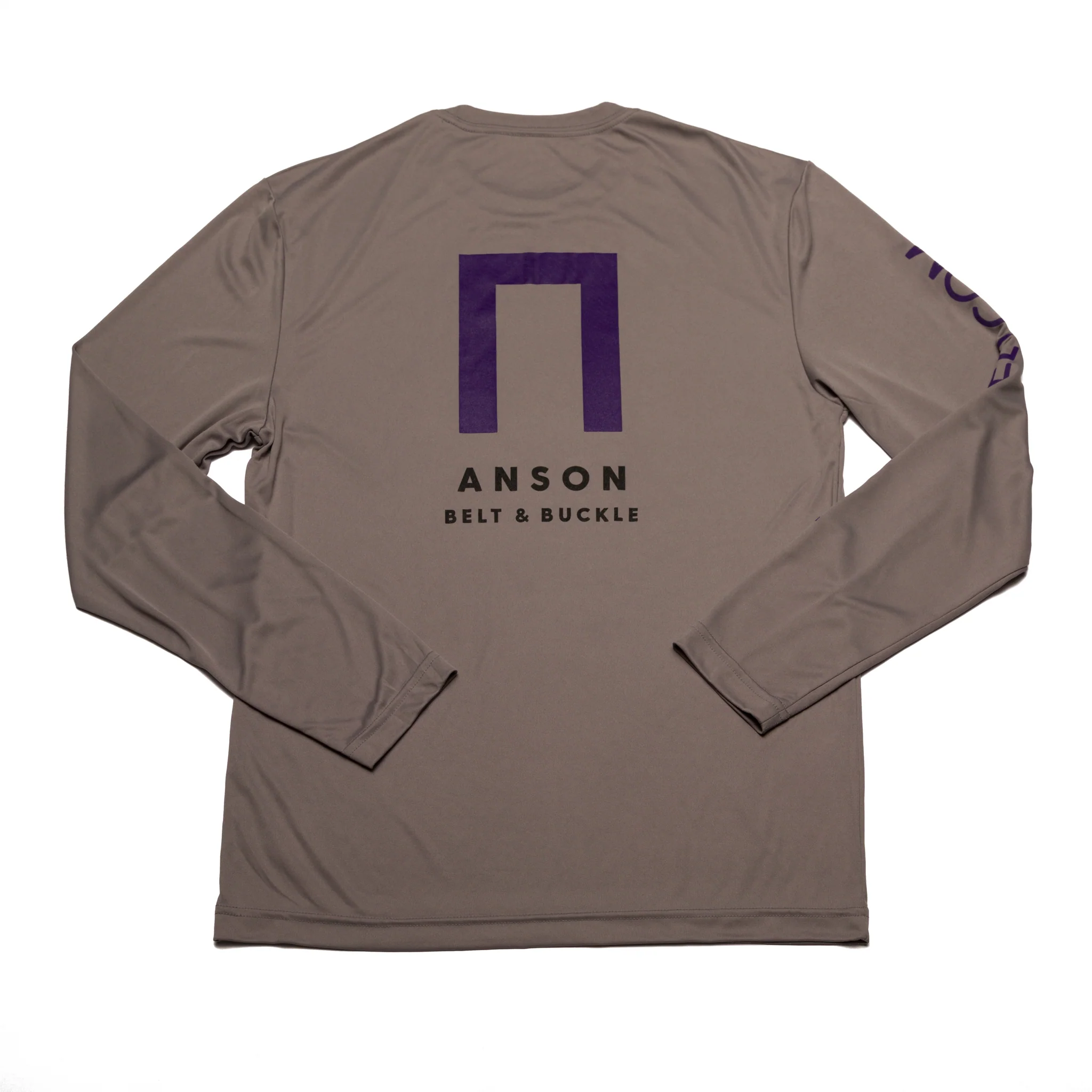 Grey Anson Belt Performance Long Sleeve Tee w/ Hanes Sport™ Men's FreshIQ™ Cool DRI® technology - Image 5