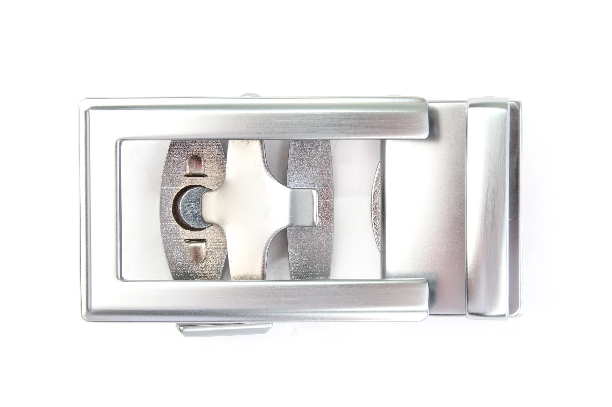 Navy w/White Stripe Cloth Strap with Traditional in Silver Buckle (1.5") - Image 3